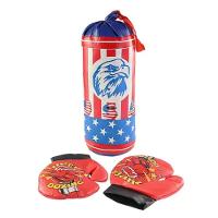 Kit Box Saco Pancada Boxe Com Luvas Brinquedo Infantil Soco