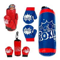 Kit Box Saco Pancada Boxe Com Luvas Brinquedo Infantil Soco - 10