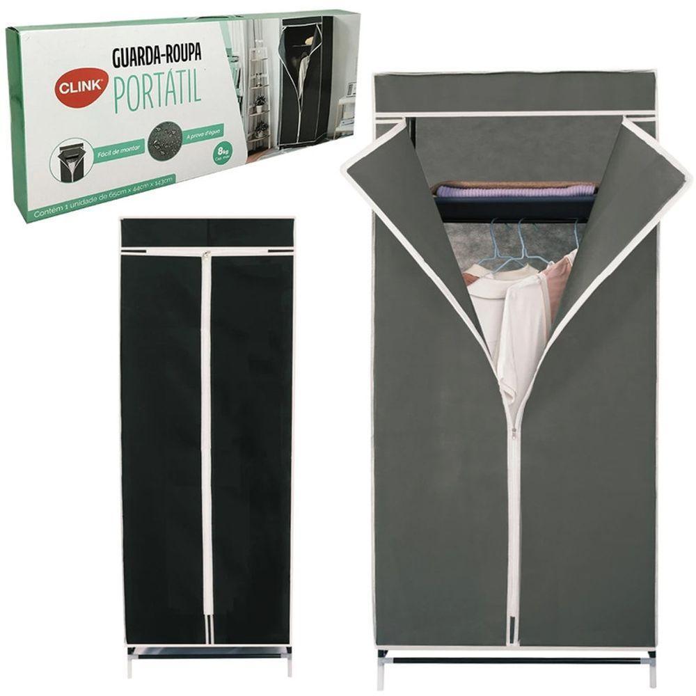Guarda Roupa Portátil Organizador Tnt Ferro Plástico Compact - 1