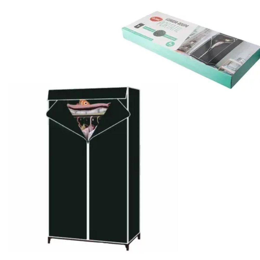 Guarda Roupa Portátil Organizador Tnt Ferro Plástico Compact - 3