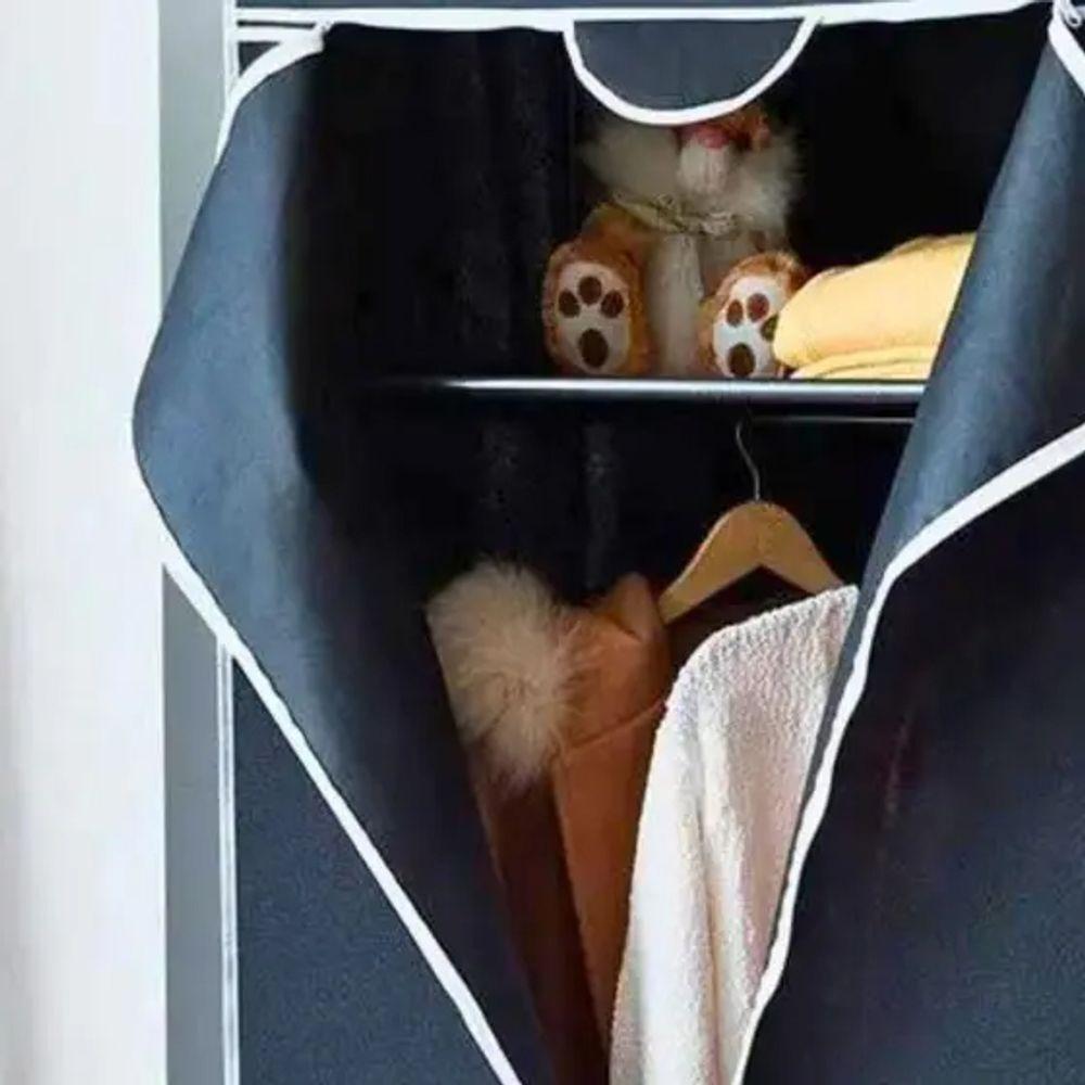 Guarda Roupa Portátil Organizador Tnt Ferro Plástico Compact - 9