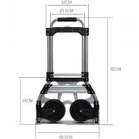 Carrinho Dobrável Portátil Telescópico Transporte Carga 80kg - 5