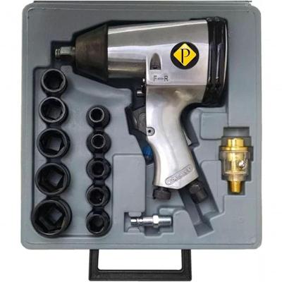 Kit Chave Impacto Pneumática 14 Peças 1-2" Parafusadeira Ind