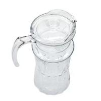 Jarra Vidro Tampa Trabalhada Relevo Suco água Refresco Chá D