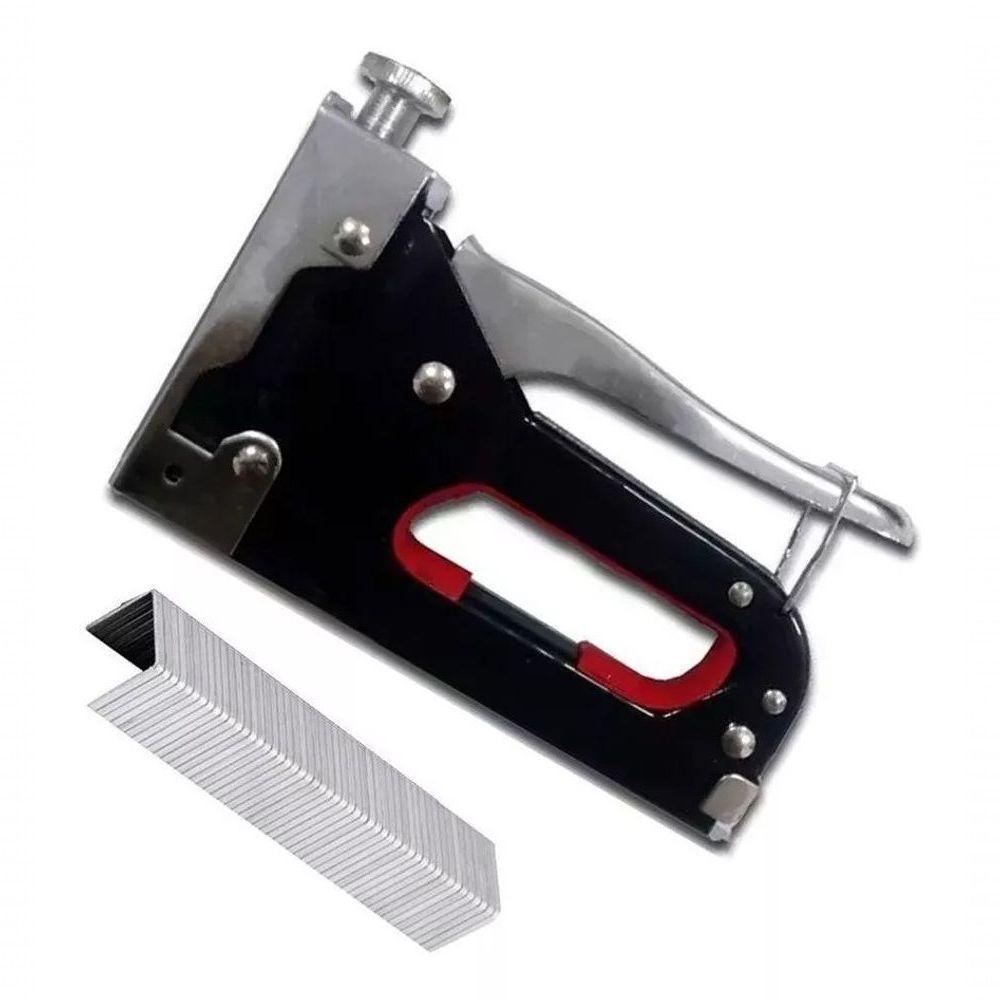 Kit Grampeador Manual Tapeceiro Profissional Ferramenta Gram - 4