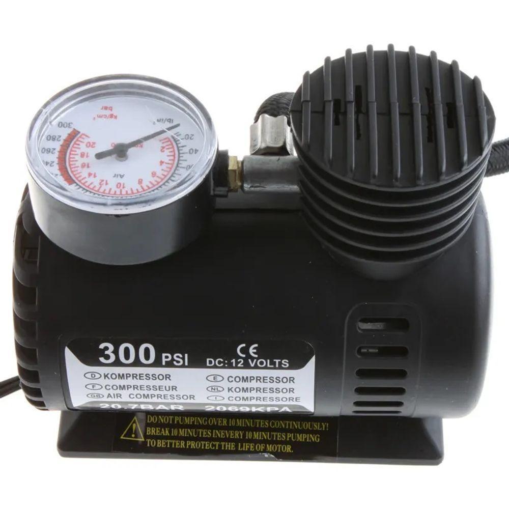 Mini Compressor Ar Portátil 12v 3 Adaptadores Bomba De Enche - 6