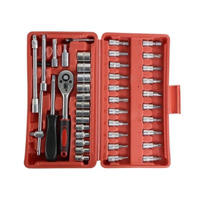 Conjunto Ferramentas 46 Peças Chave Combinada Catraca Soquet