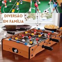 Mini Pebolim Totó Futebol Mesa Compacto Brinquedo Portátil - 2