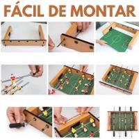 Mini Pebolim Totó Futebol Mesa Compacto Brinquedo Portátil