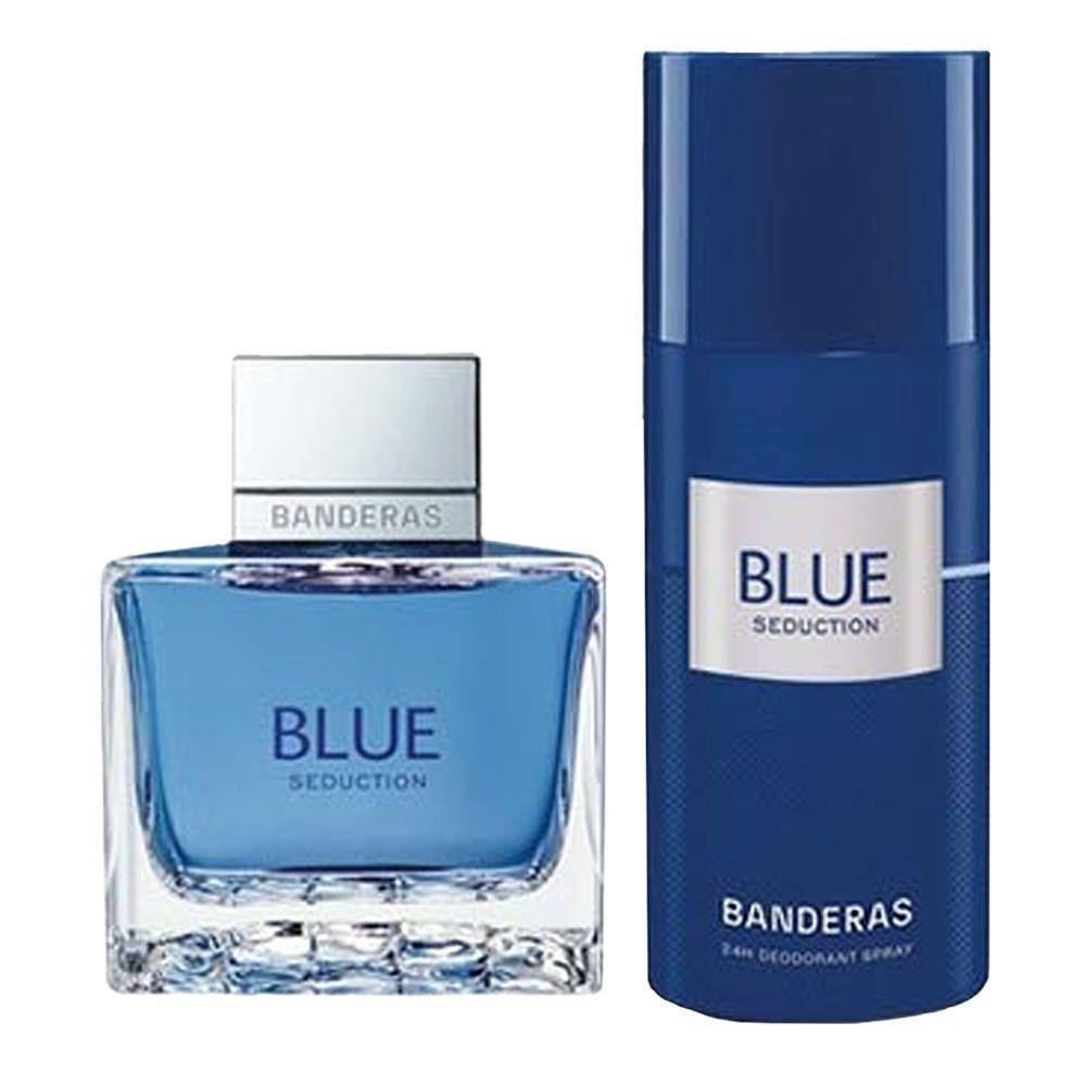 Kit Banderas Blue Seduction Masculino Edt 100ml + Deo 150ml - 2