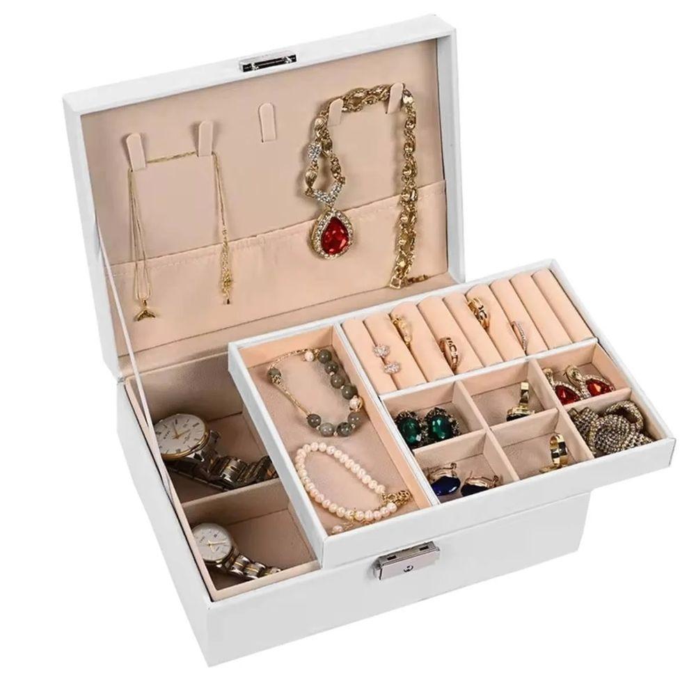 Porta Joia Grande Maleta Feminino Cor:branco - 2