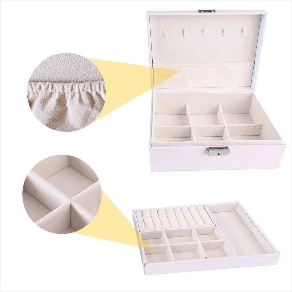 Porta Joia Grande Maleta Feminino Cor:branco - 5