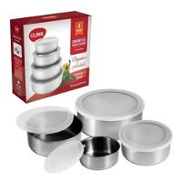 Conjunto Potes Aço Inox Tampa Hermética Tigelas 4 Peças - 1