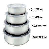 Conjunto Potes Aço Inox Tampa Hermética Tigelas 4 Peças - 3