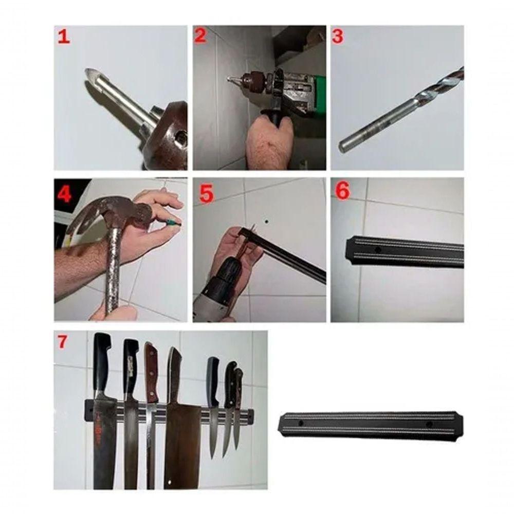 Barra Magnética Imã Suporte Facas Porta Ferramentas Multiuso - 5