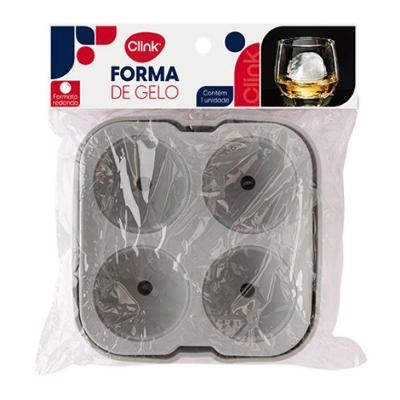Forma Gelo Esfera Silicone 4 Cavidades Bebidas Refrescantes