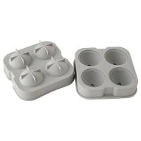 Forma Gelo Esfera Silicone 4 Cavidades Bebidas Refrescantes