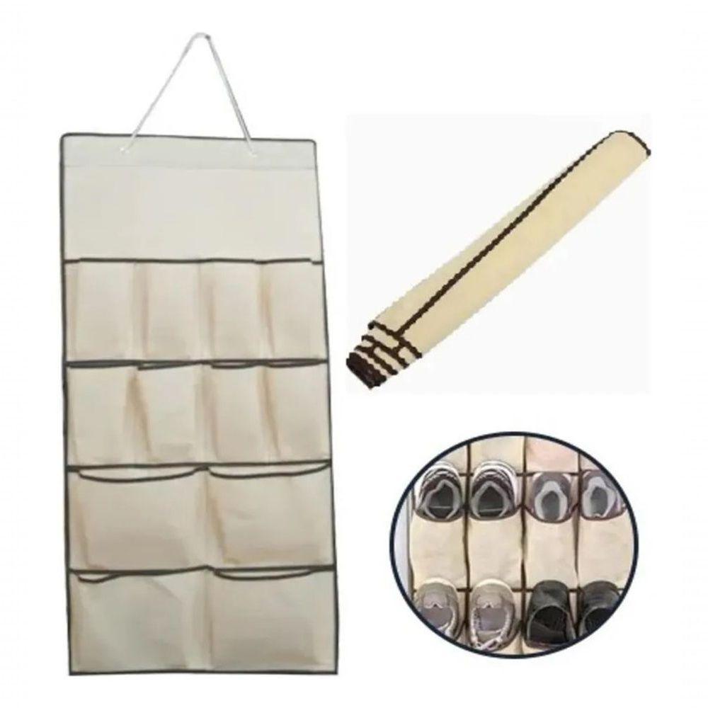 Sapateira Porta Vertical 12 Bolsos Divisórias Organizador De Sapatos Calçados Sandálias Multiuso - 2