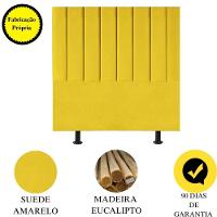 Cabeceira De Cama Solteiro Box 100 Cm Karla Carla Suede Cor:amarelo - 5