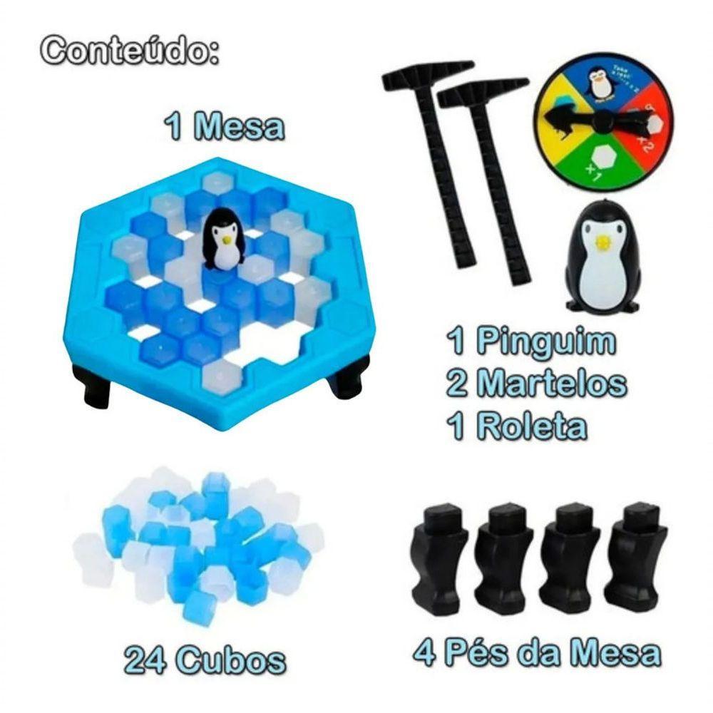 Jogo Infantil Mini Mesa Quebra Gelo Pinguim Numa Fria Brinquedo Divertido Criança - 7
