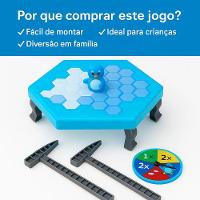 Jogo Infantil Mini Mesa Quebra Gelo Pinguim Numa Fria Brinquedo Divertido Criança - 8