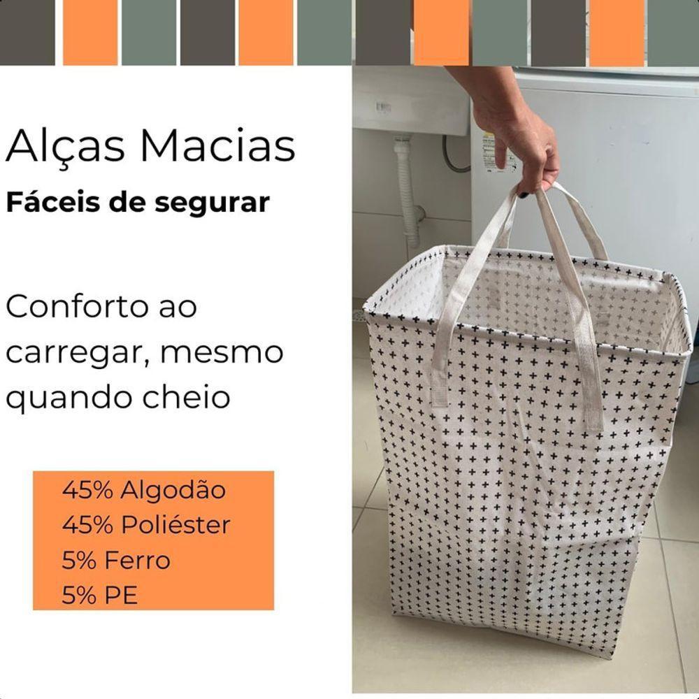 Cesto Organizador Dobrável Com Alça 60x40x30cm 72 Litros Mul - 2