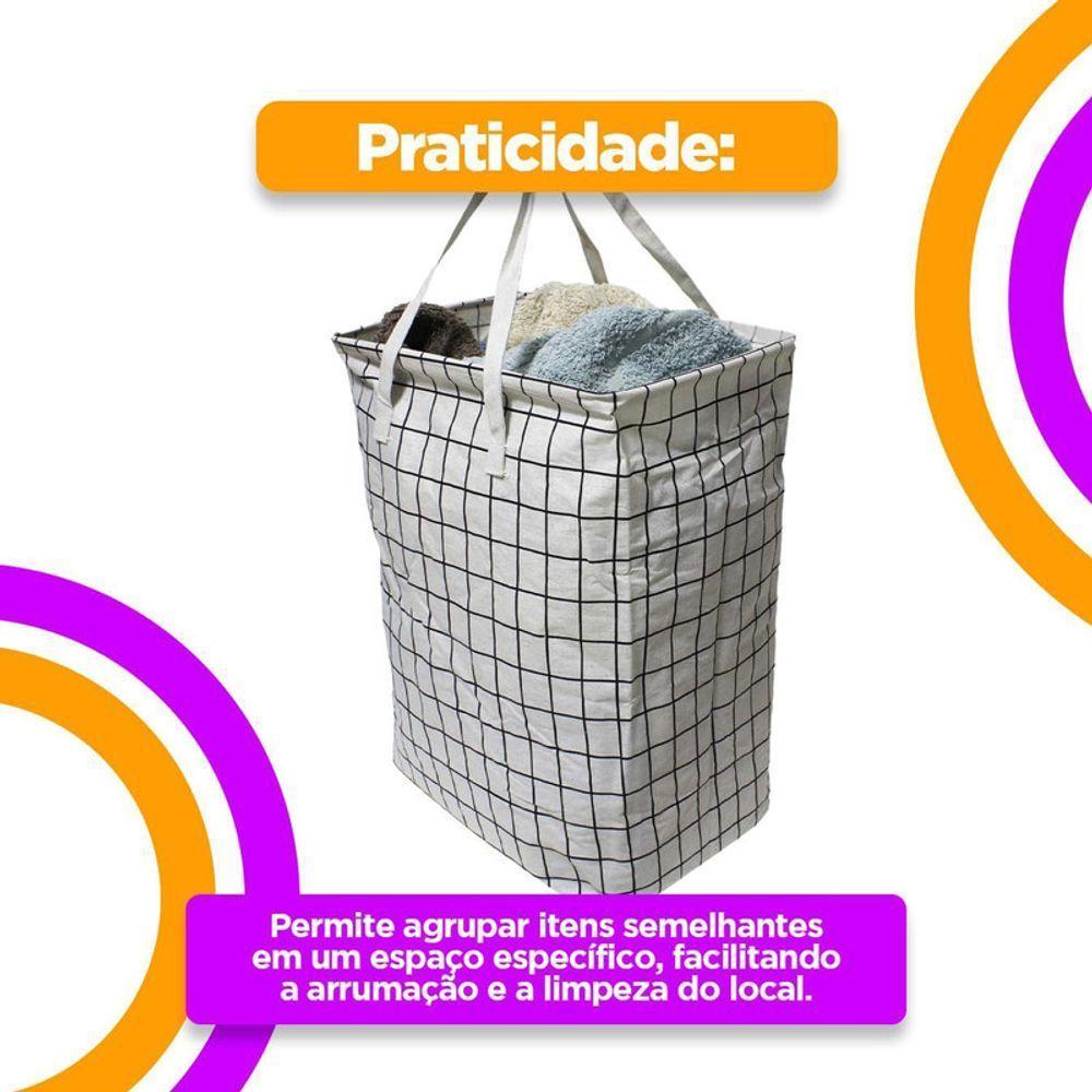 Cesto Organizador Dobrável Com Alça 60x40x30cm 72 Litros Mul - 3