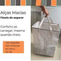 Cesto Organizador Dobrável Com Alça 60x40x30cm 72 Litros Mul - 2