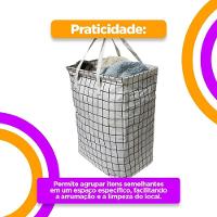 Cesto Organizador Dobrável Com Alça 60x40x30cm 72 Litros Mul - 3