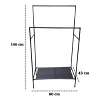 Arara Dupla Desmontável Multiuso Cabideiro Sapateira Reguláv - 2