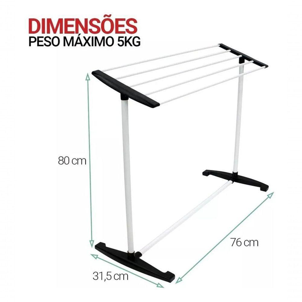 Varal De Chão Multiuso Casita Com 5 Varetas Para 5kg Compact - 3