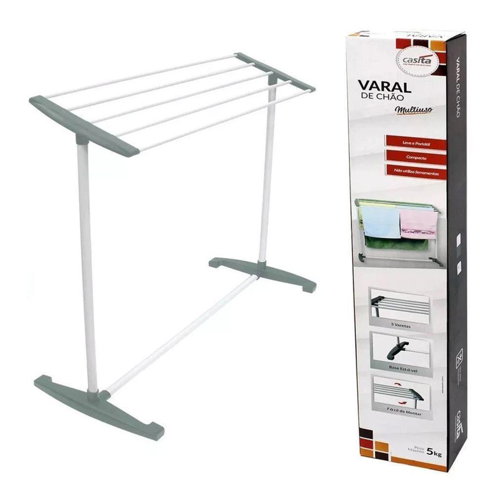 Varal De Chão Multiuso Casita Com 5 Varetas Para 5kg Compact - 8