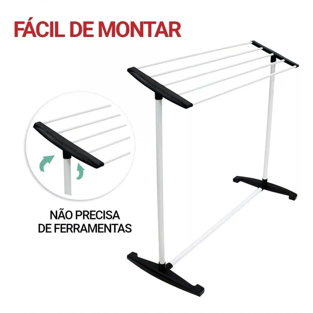 Varal De Chão Multiuso Casita Com 5 Varetas Para 5kg Compact - 9