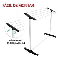 Varal De Chão Multiuso Casita Com 5 Varetas Para 5kg Compact - 9