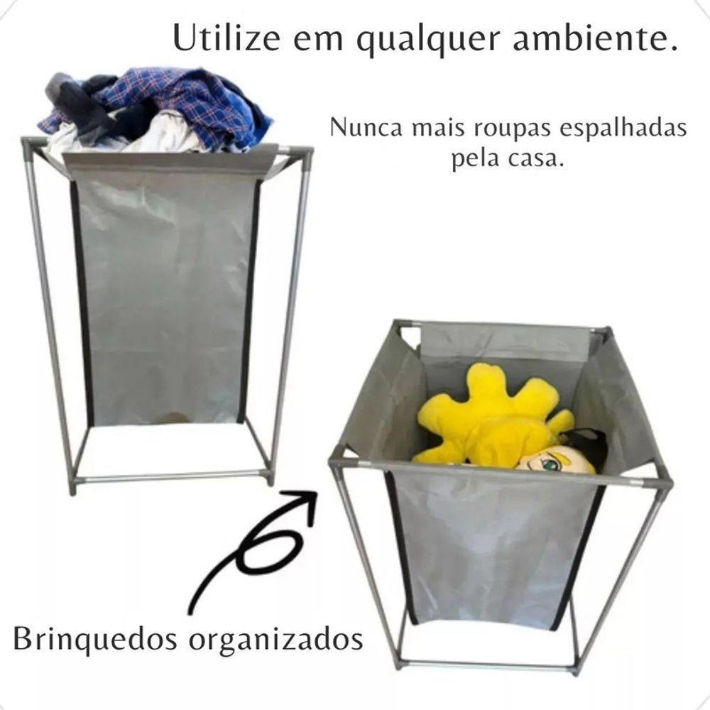 Cesto Multiuso Banheiro E Lavanderia Organizador Roupa Suja - 7
