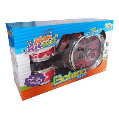 Mini Bateria Musical Infantil Primeira Banda De Música Star