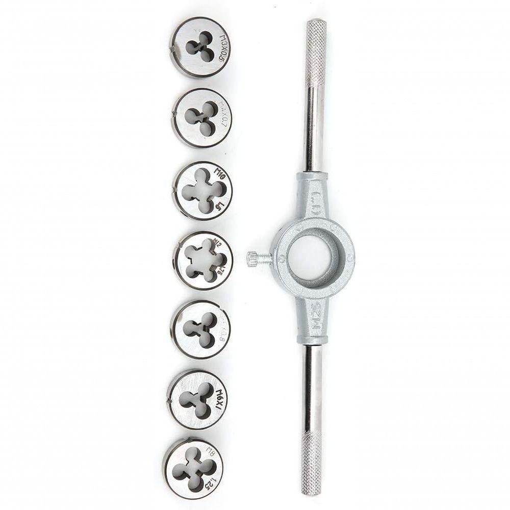 Kit Tarraxas Cossinete 8 Peças Profissional Uso Rosqueamento - 1