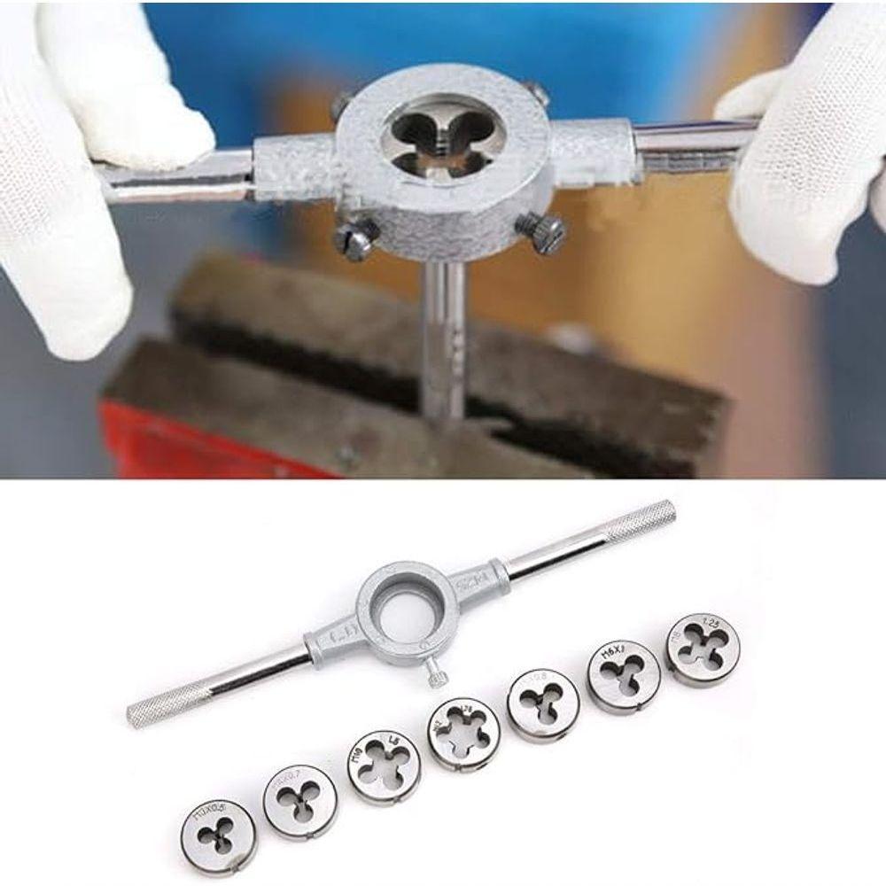 Kit Tarraxas Cossinete 8 Peças Profissional Uso Rosqueamento - 10