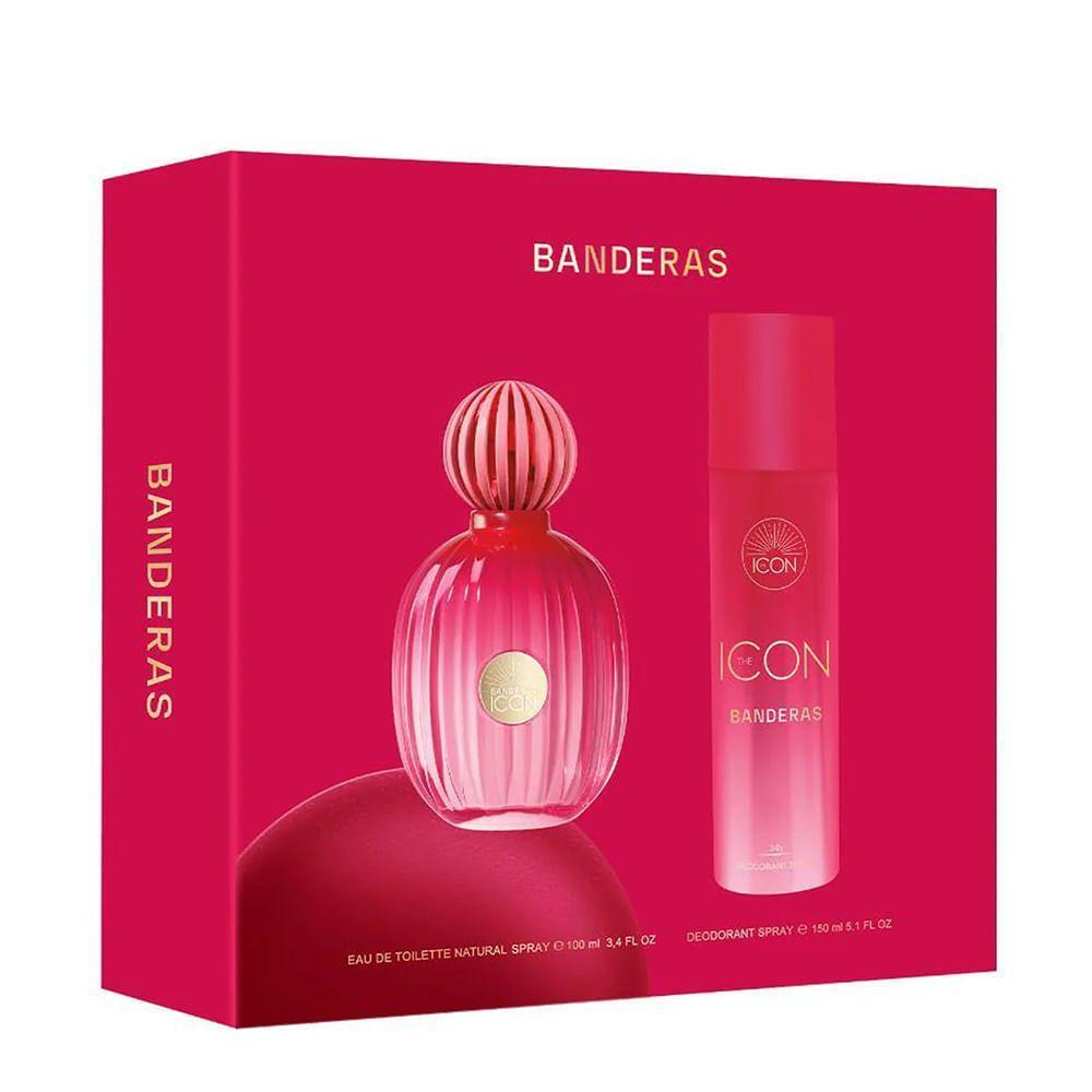 Kit Banderas The Icon Feminino Edp 100ml + Deo 150ml - 3