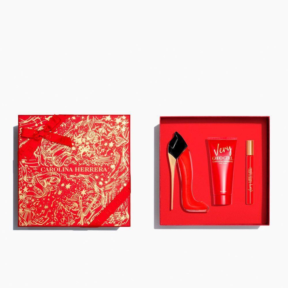 Kit Carolina Herrera Very Good Girl Feminino - Eau De Parfum 80ml + 10ml + Body Lotion 100ml - 3