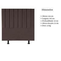Cabeceira De Cama King Box 195 Cm Karla Carla Corino Cor:marrom - 3
