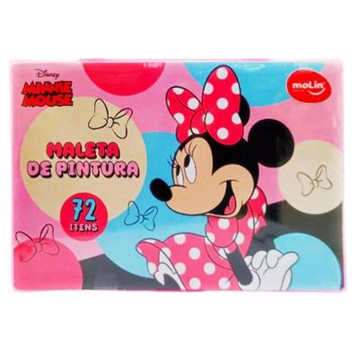 Estojo Maleta De Pintura Infantil Minnie 72 Peças - Molin