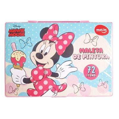 Estojo Maleta De Pintura Infantil Minnie 72 Peças Sorvete Rosa - Molin