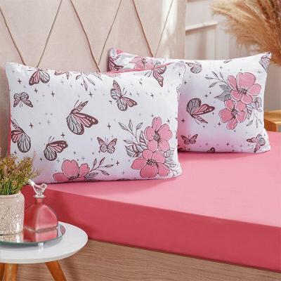 Jogo De Cama Queen Dreams Malha 100% Algodão 158x198x30cm Salmão