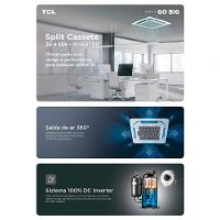 Ar Condicionado Split Cassete TCL Inverter 4 Vias 55.000 BTUs Frio 220V - 10