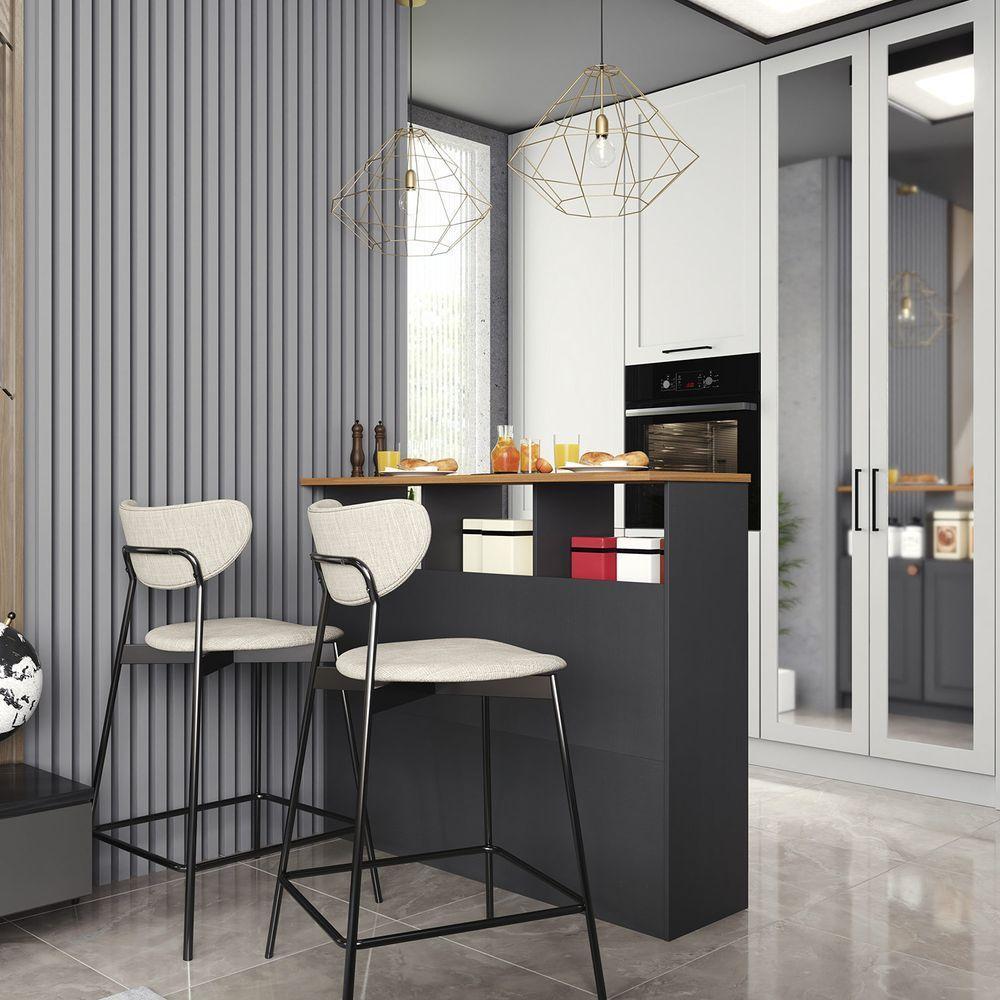 Bancada 6206 1,20 3 Portas Chumbo - Indekes - 3