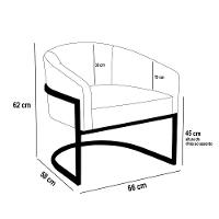 Poltrona Sala Decorativa Industrial Dourada Kit 2 Arielle Veludo Cor Marsala