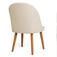 Kit 06 Cadeiras Poltrona De Jantar Luna Suede Pés Palito Castanho - Pallazio Cor Bege - 6