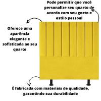 Cabeceira De Cama Casal Box 140 Cm Karla Carla Suede Cor:amarelo - 5