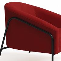 Poltrona Sala De Estar Industrial Alta Preto Kit 2 Stella Veludo Marsala D03 - D'rossi - 8